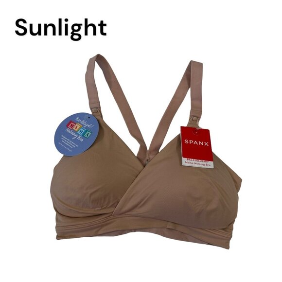 Spanx Mama Nursing Bra Beige Small Adjustable Straps Comfortable Supportive Mate - Picture 1 of 12